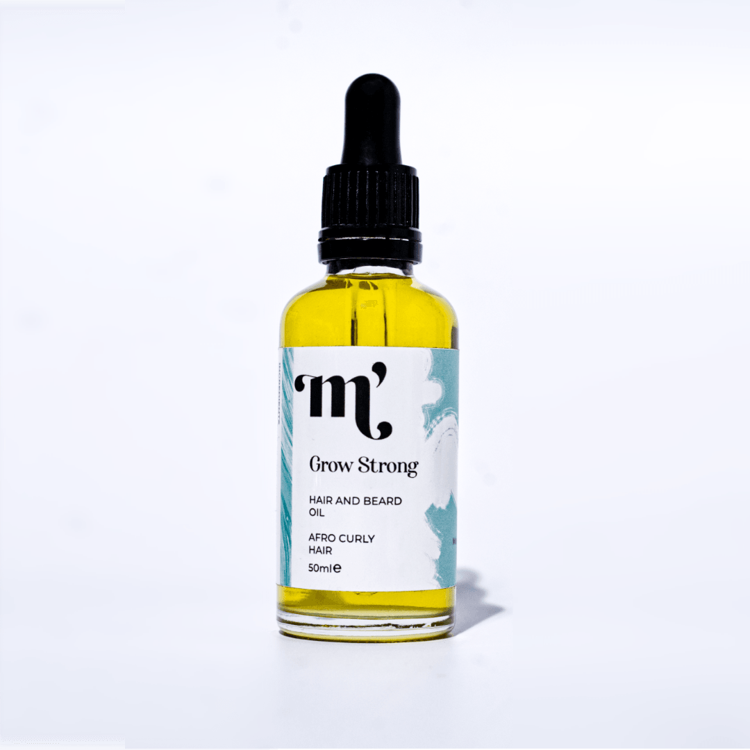 hair growth oil infused with rosemary, peppermint and ayurvedic herbs